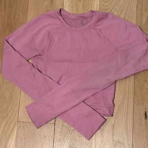 lululemon athletica Purple Long Sleeve Crop Top